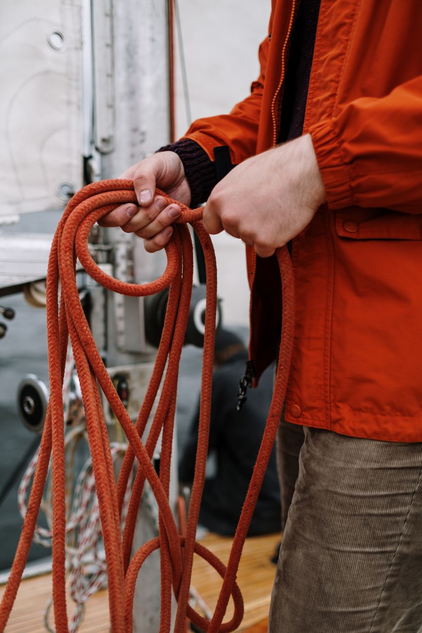 Sailor Tying Knot