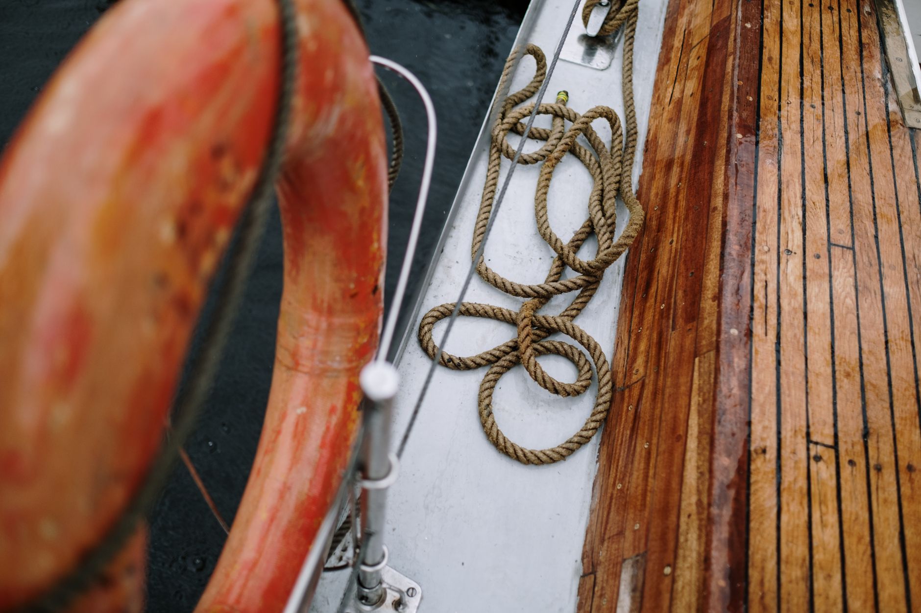 Rope On Wooden Deck